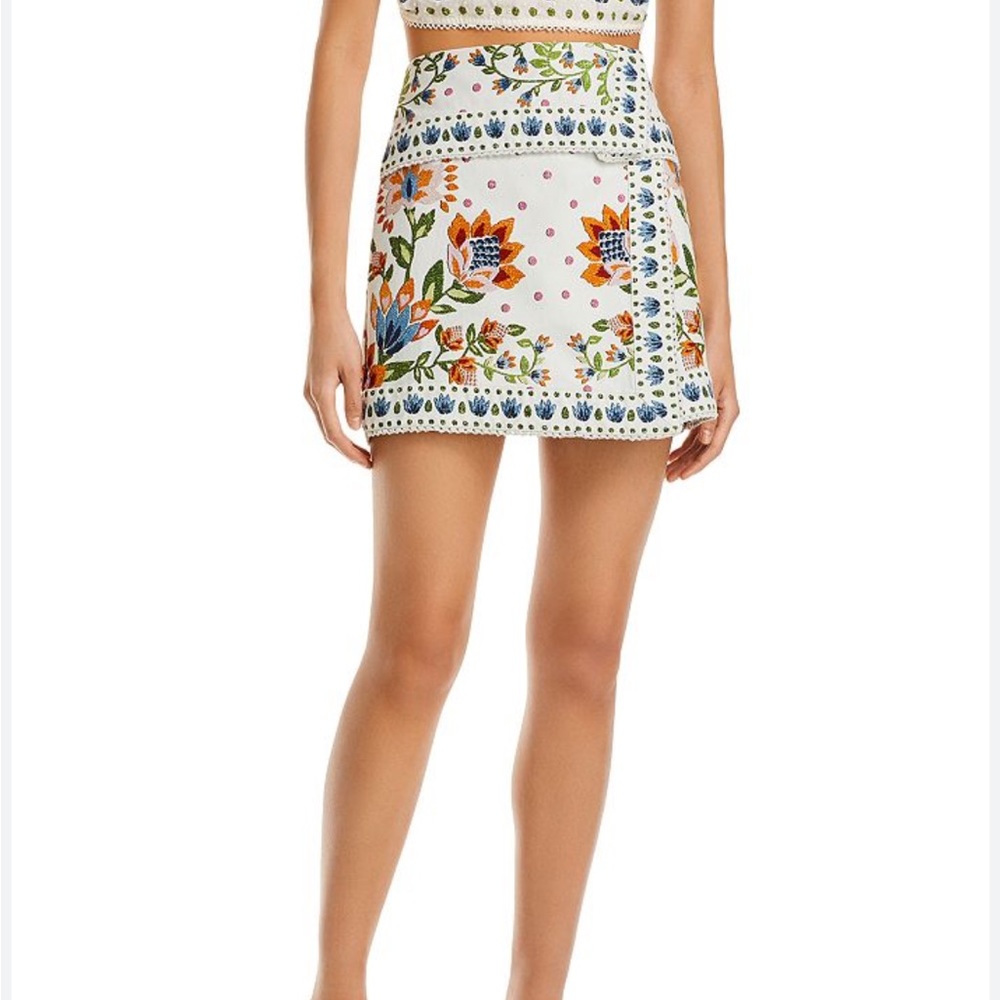 Farm Rio Summer Garden Mini Skirt